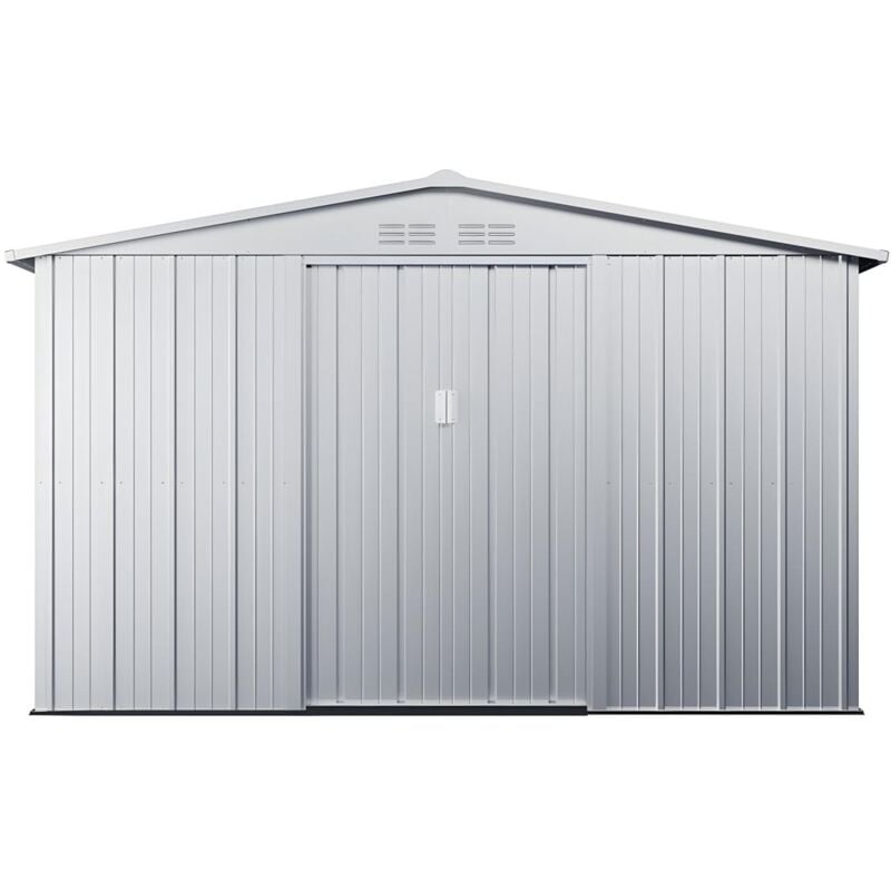 foto del prodotto vente unique casetta da giardino 7,82m in acciaio galvanizzato grigio linus