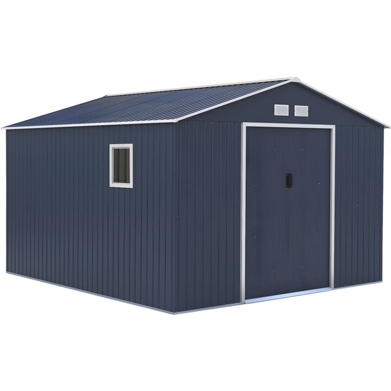 foto del prodotto vente unique casetta da giardino archer in acciaio galvanizzato grigio 12,99 m 