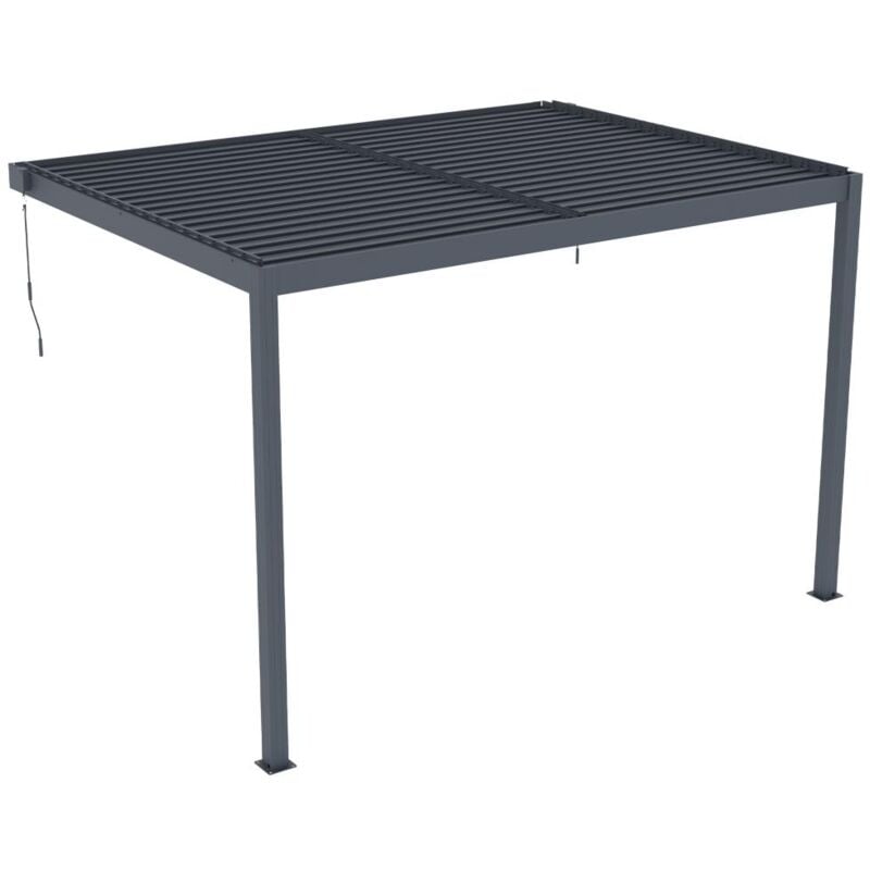 foto del prodotto vente unique casetta per terrazzo addossata bioclimatica in alluminio con lamelle orientabili 11,85 m mandello