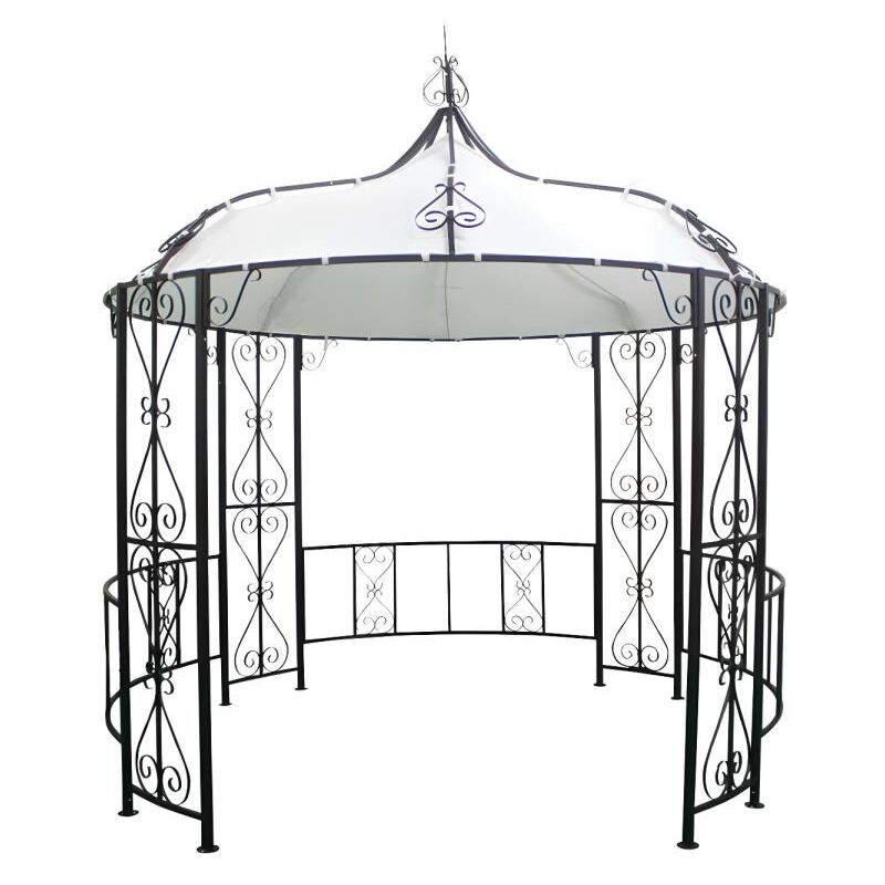 foto del prodotto vente unique chiosco da giardino d300 x h290cm in metallo stile ferro battuto tilcara