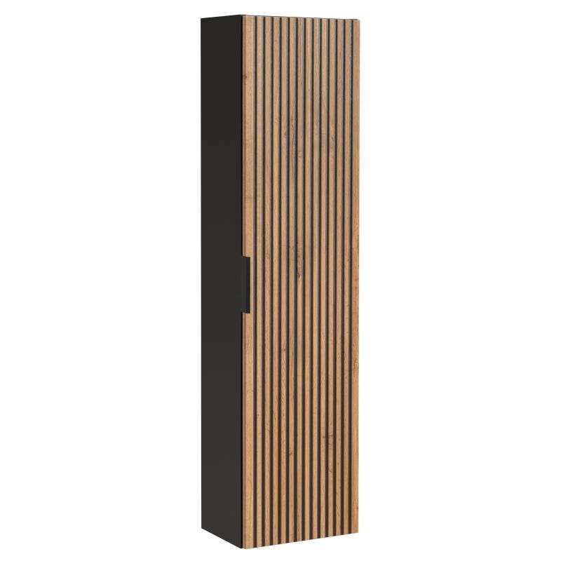 foto del prodotto vente unique colonna per bagno sospesa h140 cm naturale chiaro e nero madela