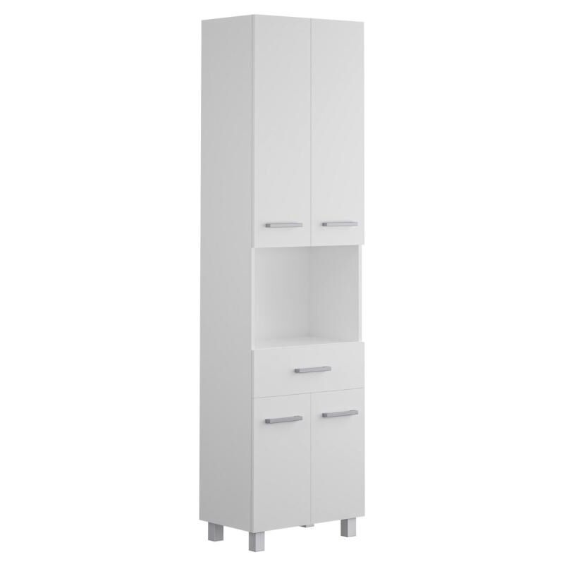 foto del prodotto vente unique colonna per bagno su piede 180 cm bianco minela