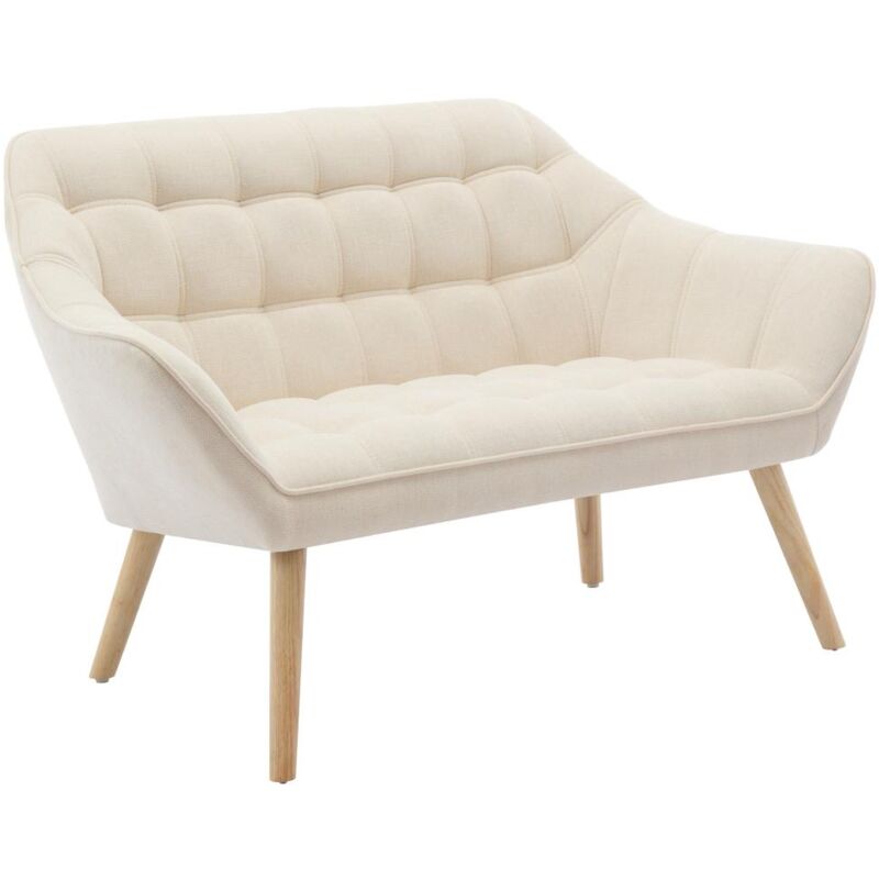 foto del prodotto vente unique divano 2 posti in tessuto beige caserta