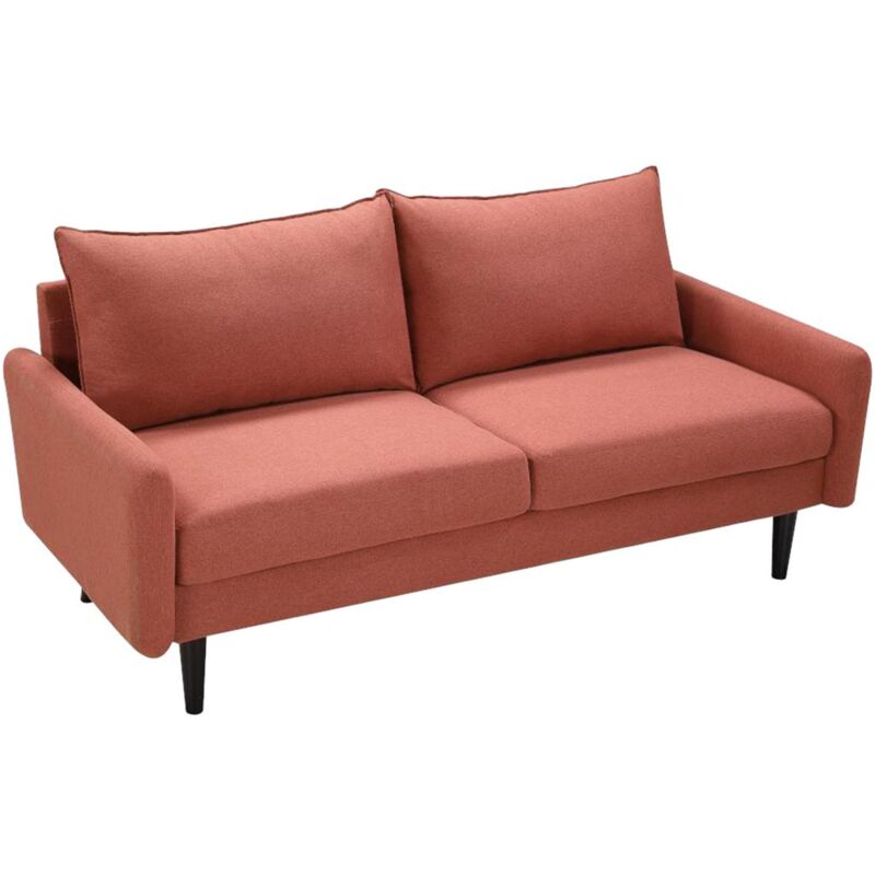 foto del prodotto vente unique divano 3 posti in tessuto terracotta halia