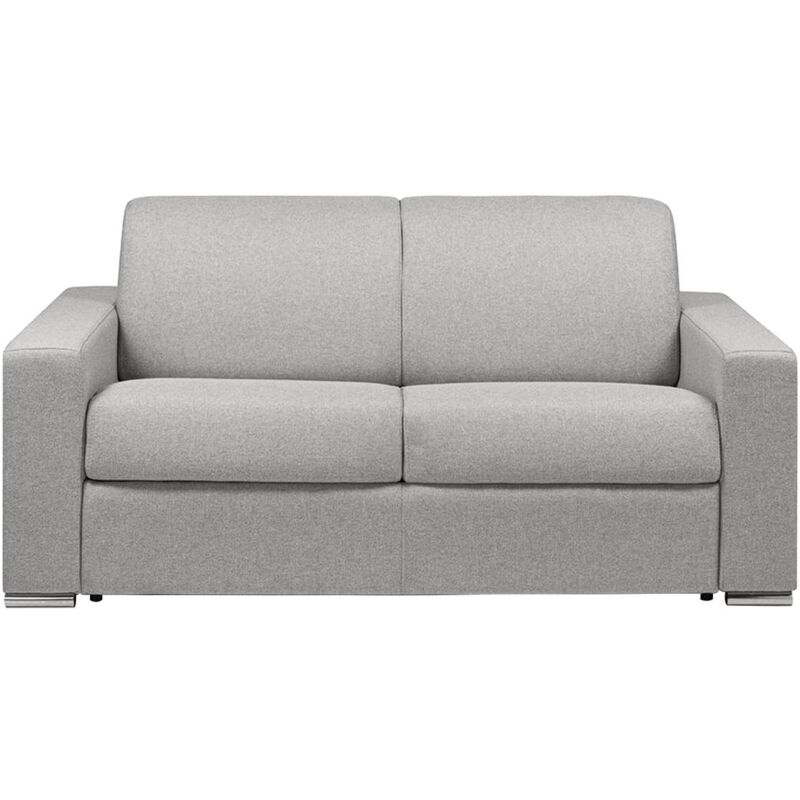 foto del prodotto vente-unique - divano letto 2 posti a ribalta in tessuto grigio - larghezza materasso 120 cm - spessore 14 cm - calito