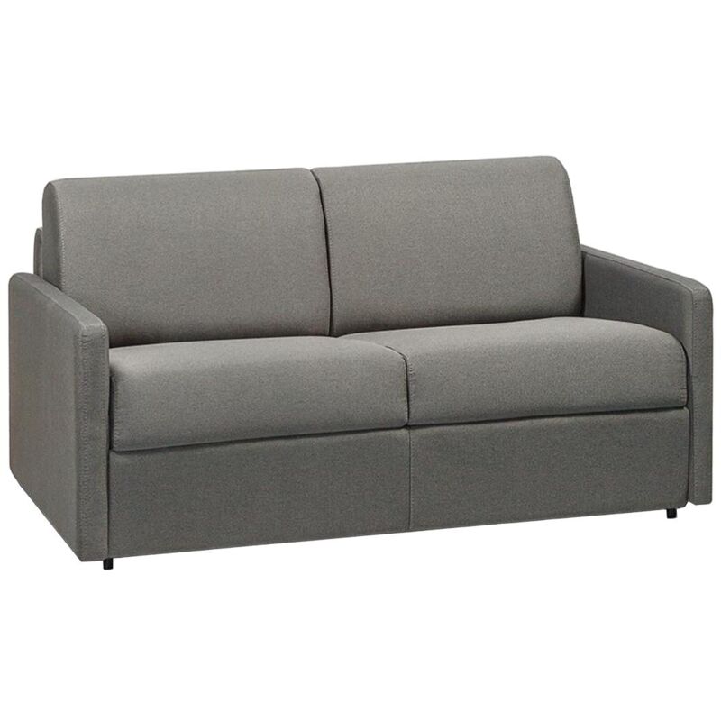 foto del prodotto vente unique divano letto 2 posti a ribalta larghezza materasso 120 cm spessore 14 cm in tessuto grigio calife