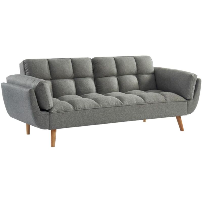 foto del prodotto vente unique divano letto 3 posti clic clac in tessuto grigio chin loeline
