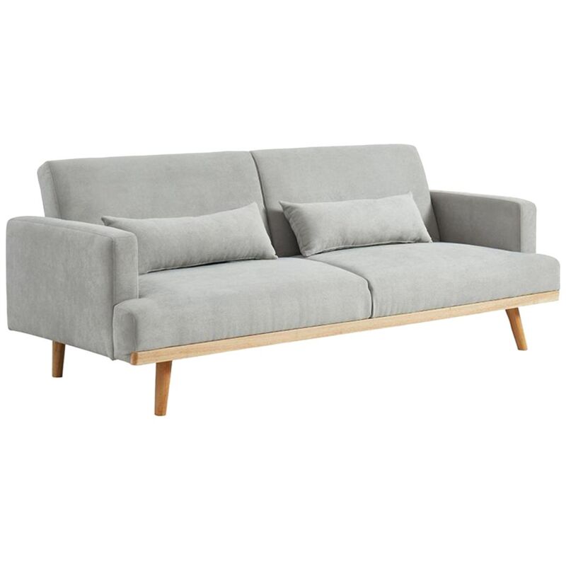 foto del prodotto vente-unique - divano letto 3 posti clic-clac in tessuto grigio - esme