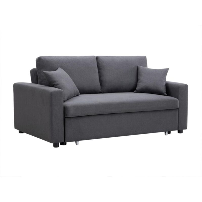 foto del prodotto vente unique divano letto 3 posti in tessuto antracite inizor