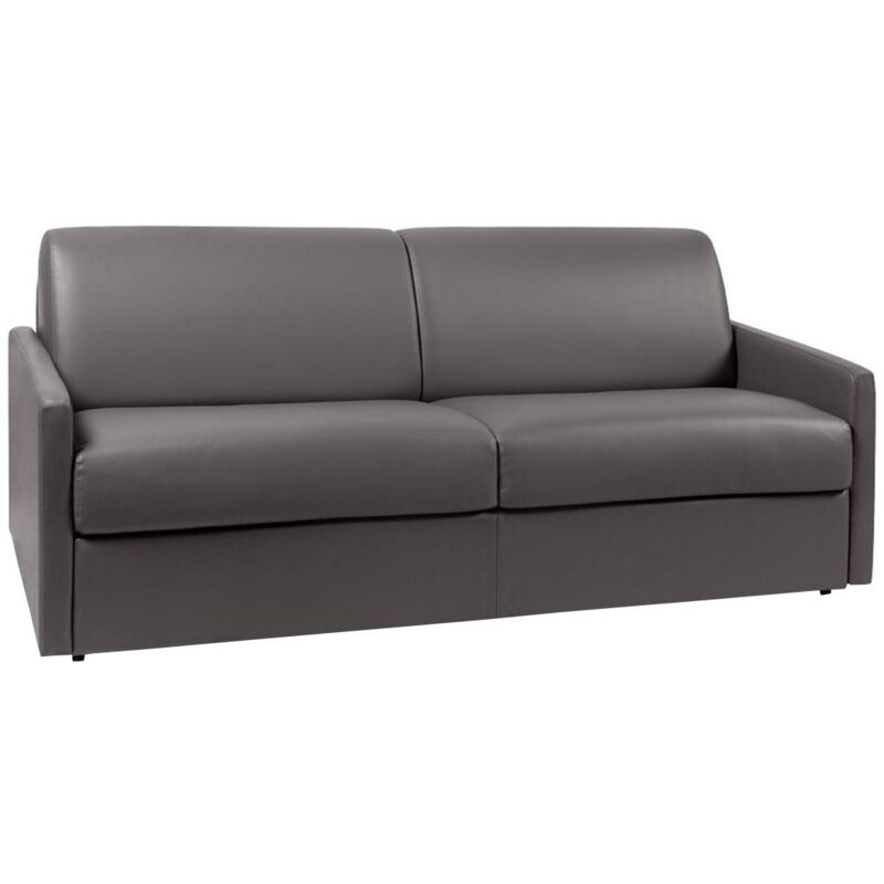foto del prodotto vente unique divano letto 4 posti a ribalta in similpelle grigio larghezza materasso 160 cm calife