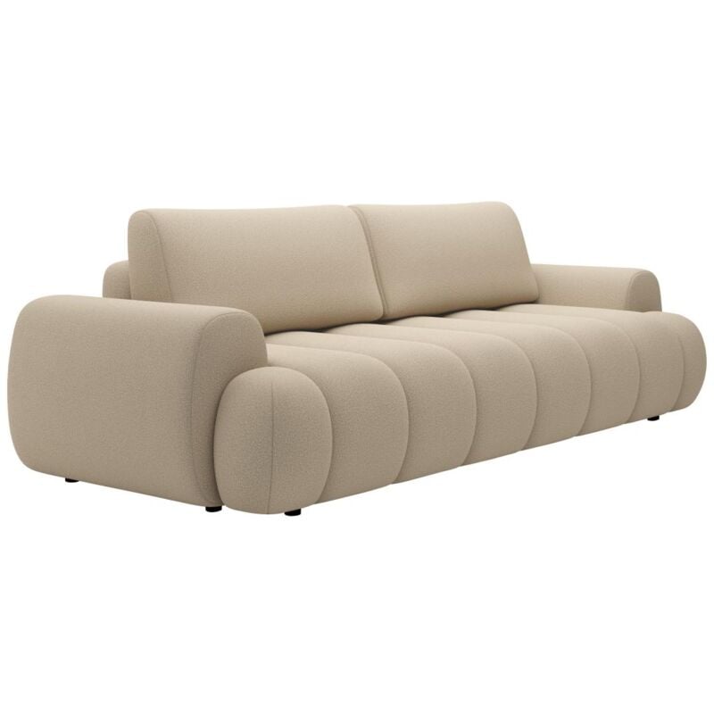 foto del prodotto vente unique divano letto 4 posti in tessuto beige fridora