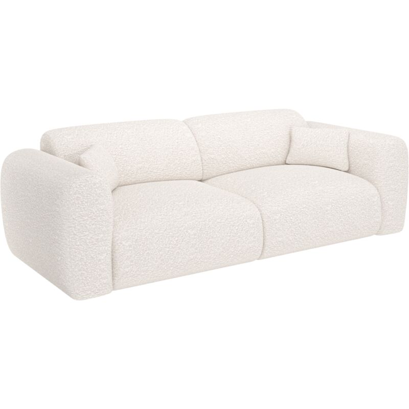 foto del prodotto vente unique divano letto 4 posti in tessuto bouclette bianco pogni della maison c phy