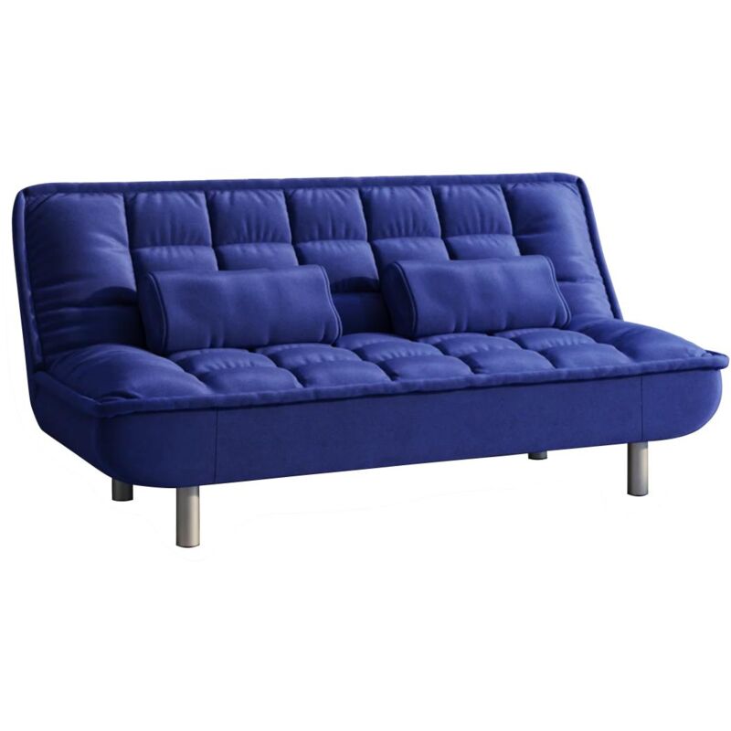 foto del prodotto vente unique divano letto clic clac in tessuto blu mishan