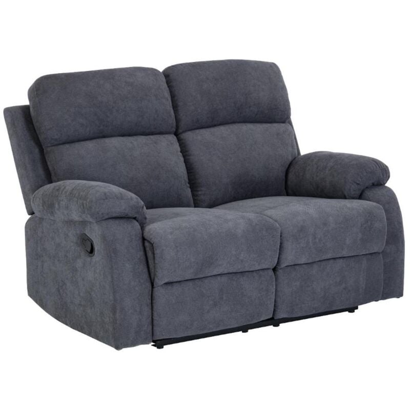 immagine 0 del prodotto vente unique divano relax 2 posti in tessuto antracite tolzano