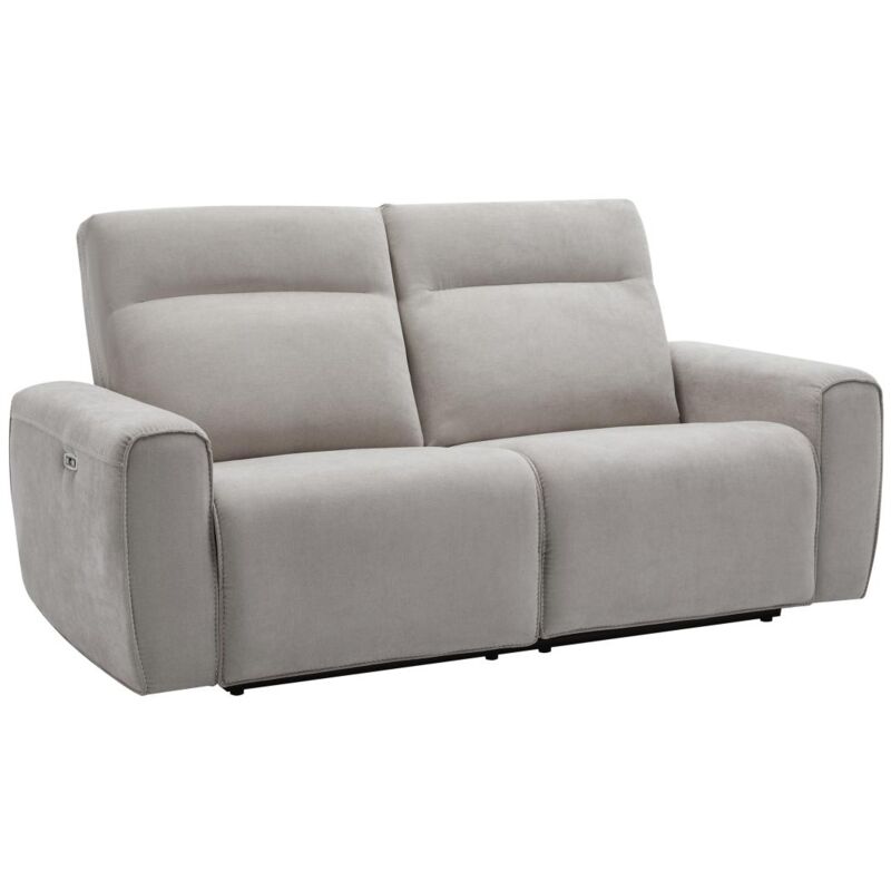 foto del prodotto vente unique divano relax elettrico 3 posti in tessuto antracite lorgita