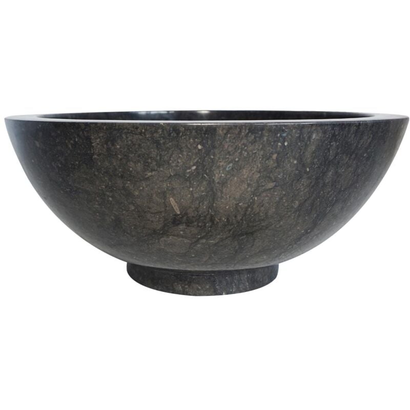 foto del prodotto vente unique lavabo da appoggio di marmo colore nero d35 cm berati