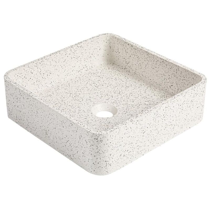 foto del prodotto vente-unique - lavabo da appoggio quadrato l39 x l39 cm in graniglia - stochi