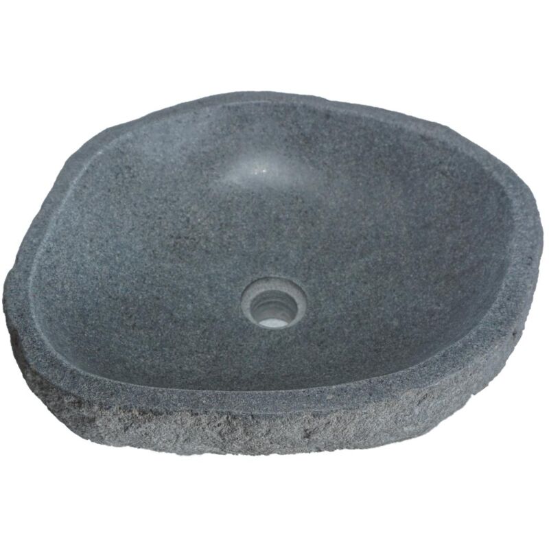 foto del prodotto vente unique lavabo in pietra di fiume watu colore grigio