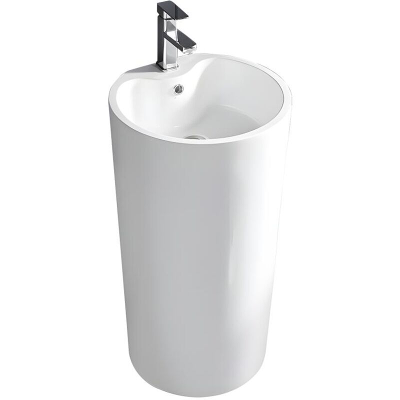 foto del prodotto vente unique lavabo su colonna cilindrica totam