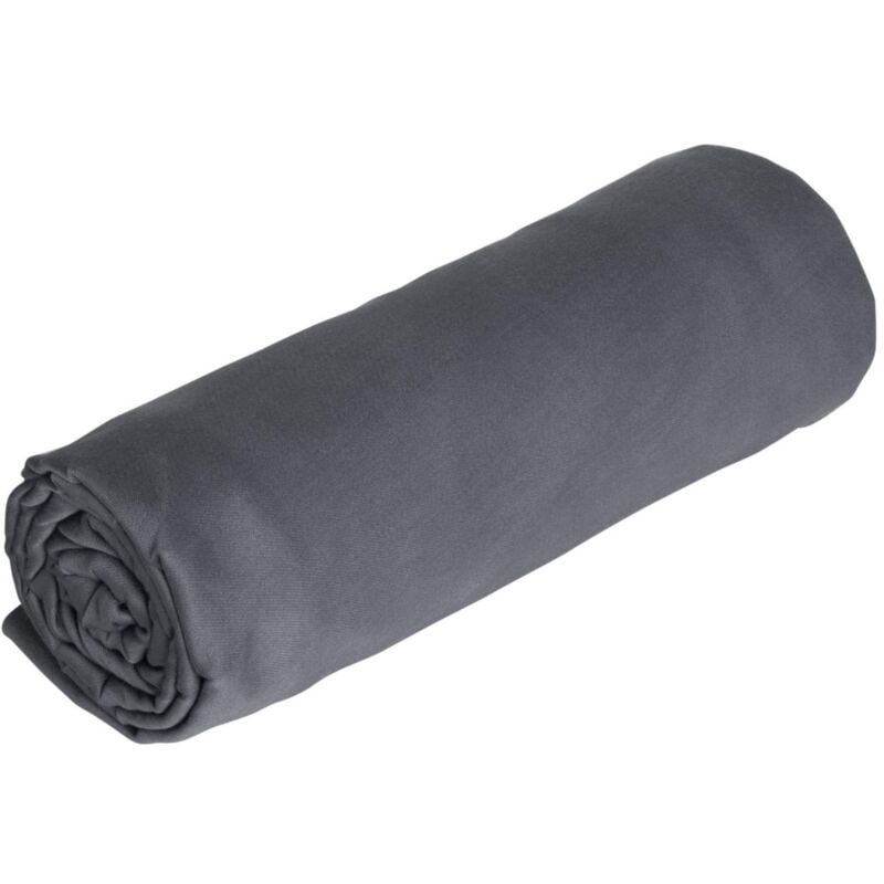 foto del prodotto vente unique lenzuolo con angoli 140 x 190 cm angolo 30 cm in percalle di cotone 80 fili cm grigio agami di palacio