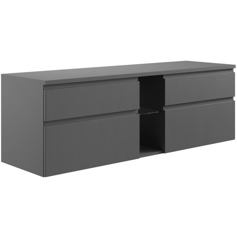 foto del prodotto vente unique mobile sotto lavabo sospeso 150 cm grigio magdalena ii