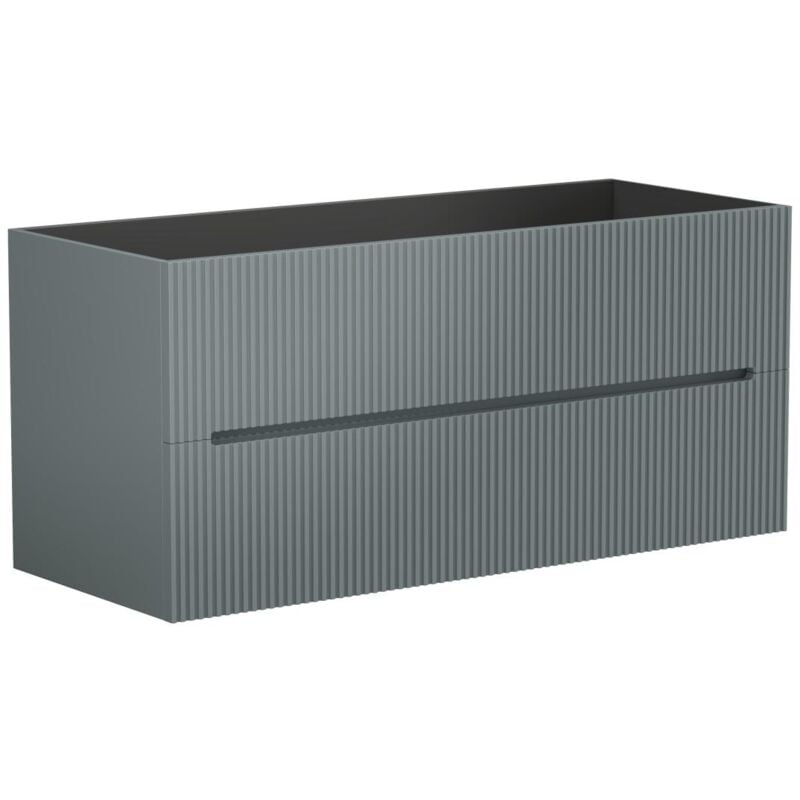 foto del prodotto vente unique mobile sotto lavabo sospeso a righe 120 cm grigio pavani