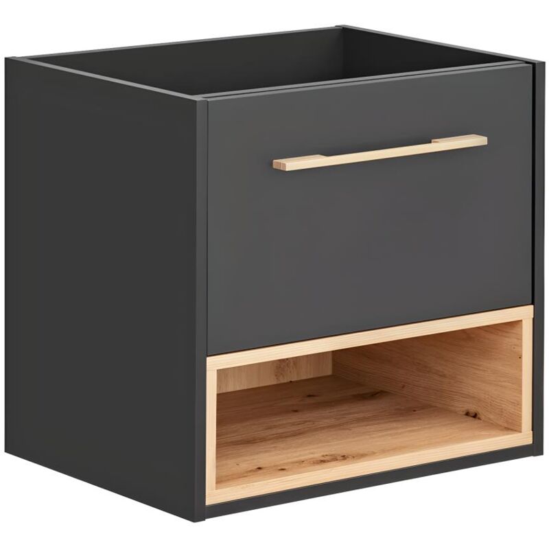 foto del prodotto vente unique mobile sotto lavabo sospeso antracite 60 cm yangra