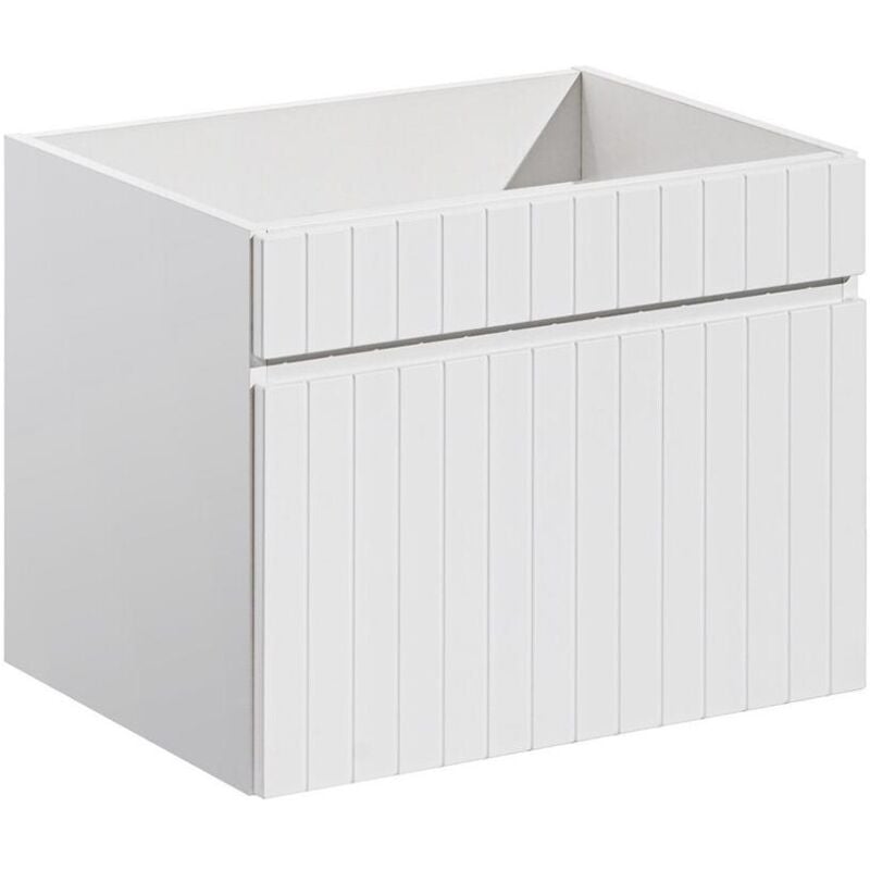 foto del prodotto vente unique mobile sotto lavabo sospeso scanalato 60 cm bianco satara