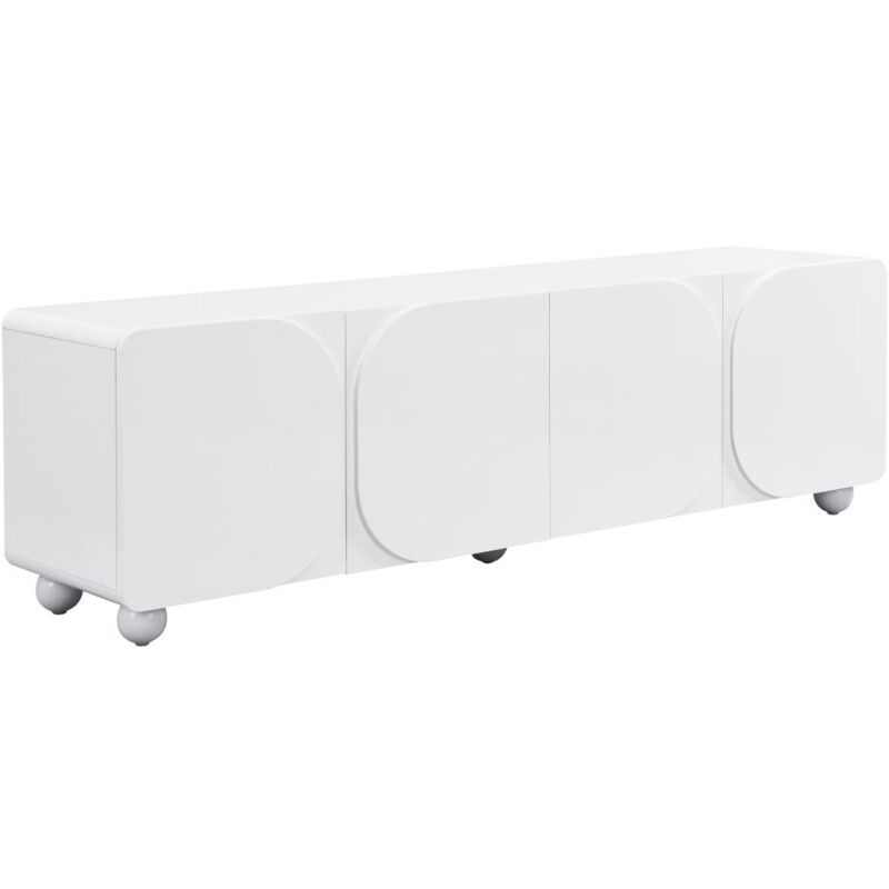 foto del prodotto vente unique mobile tv con 4 ante in mdf bianco yeldinia
