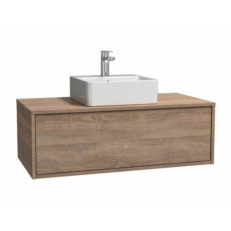 foto del prodotto vente unique mobili per bagno sospeso con lavabo semplice naturale chiaro teana