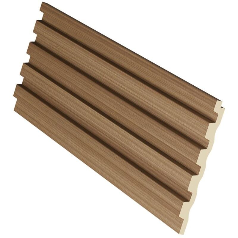 foto del prodotto vente unique pannello da parete 3d set da 3,71m colore legno naturale lotto di 8 pezzi tatiana