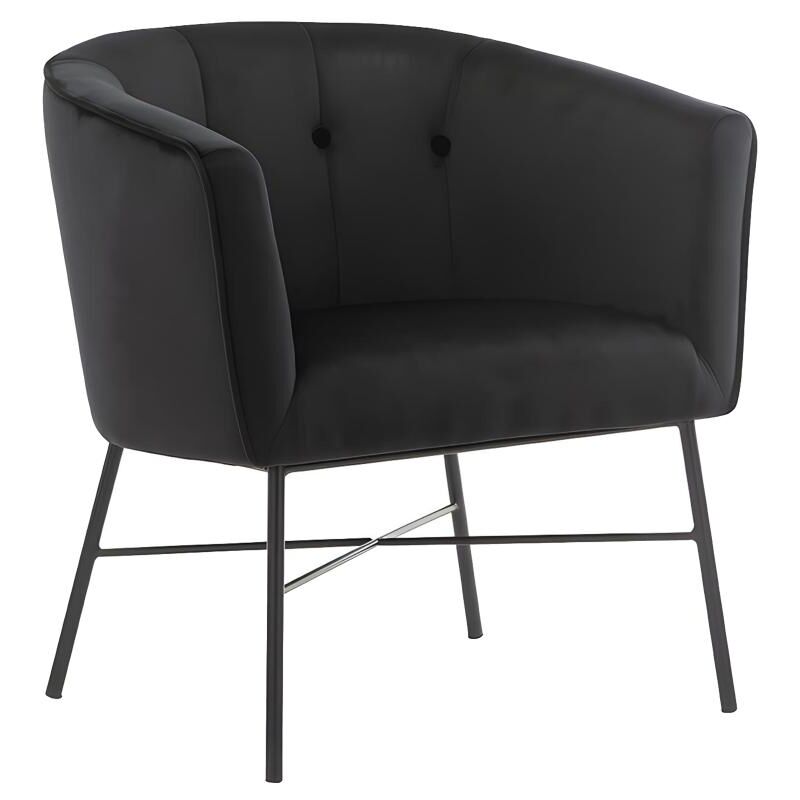 foto del prodotto vente unique poltrona cabriolet velluto nero fakart