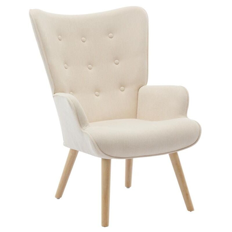 foto del prodotto vente unique poltrona in tessuto beige vately