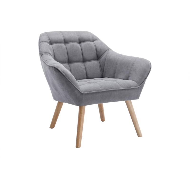 foto del prodotto vente unique poltrona in tessuto grigio caserta