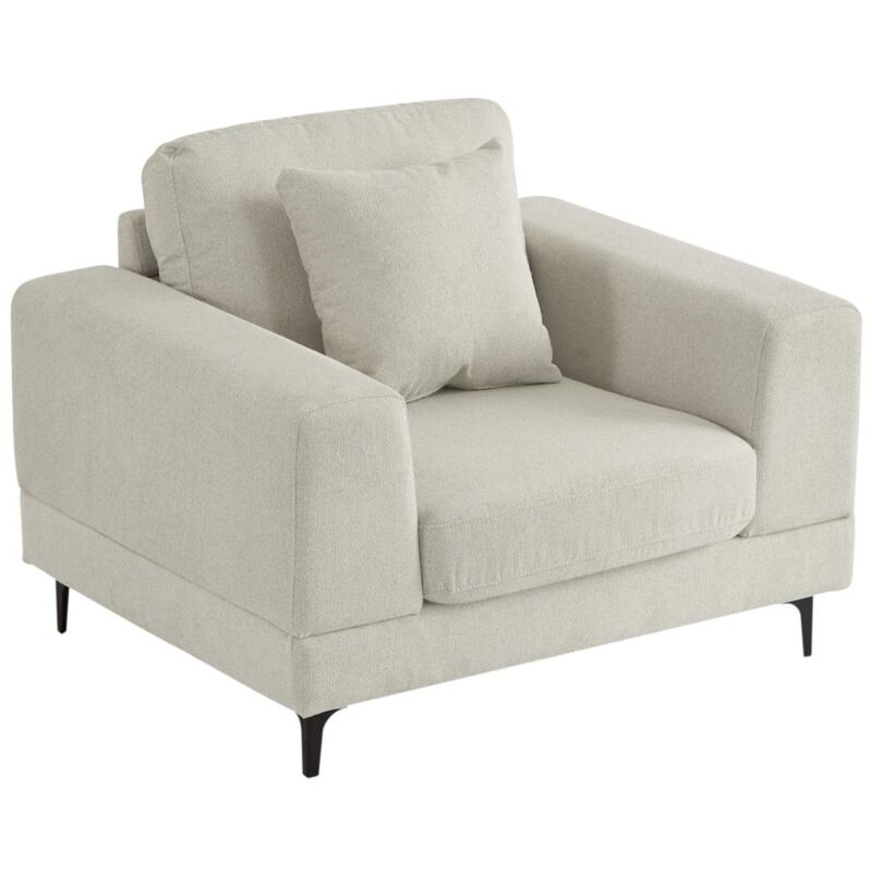 foto del prodotto vente-unique - poltrona in tessuto testurizzato beige - jamolo