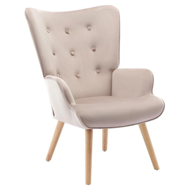 foto del prodotto vente unique poltrona in velluto beige vately