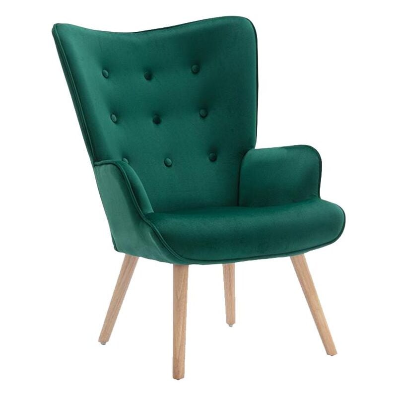 foto del prodotto vente unique poltrona in velluto verde vately