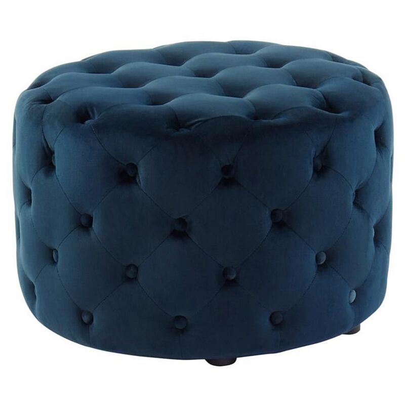 foto del prodotto vente-unique - pouf fourca in velluto - blu notte