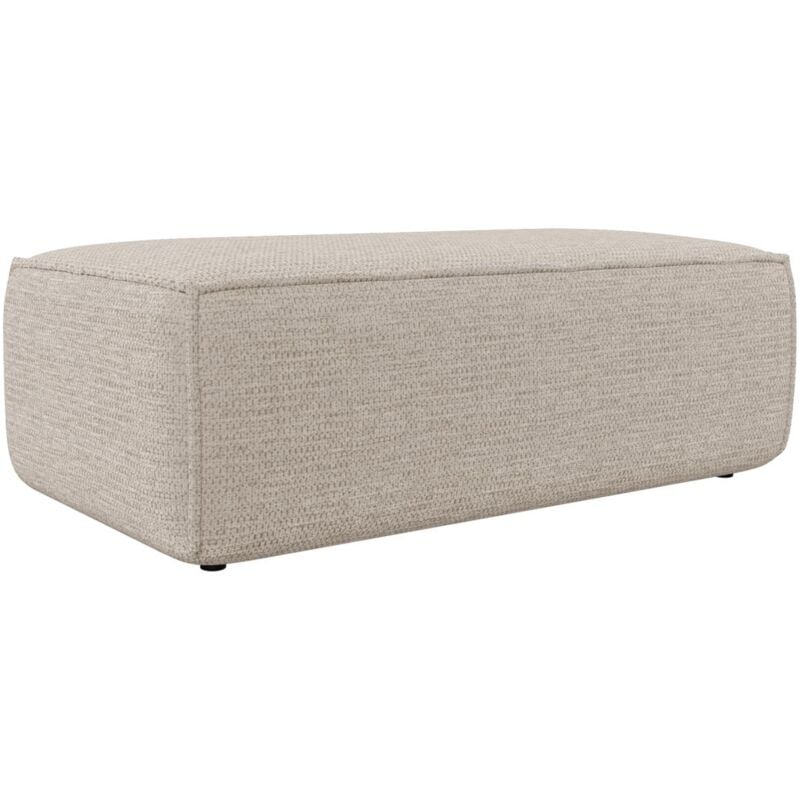 foto del prodotto vente-unique - pouf in tessuto testurizzato beige - amelia