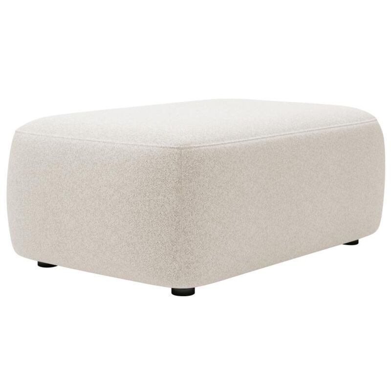 foto del prodotto vente unique pouf in tessuto testurizzato beige daviso