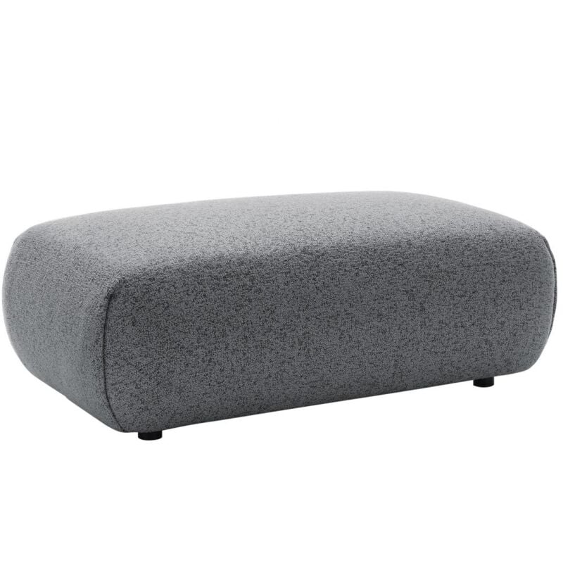 foto del prodotto vente-unique - pouf in tessuto testurizzato grigio - monelia