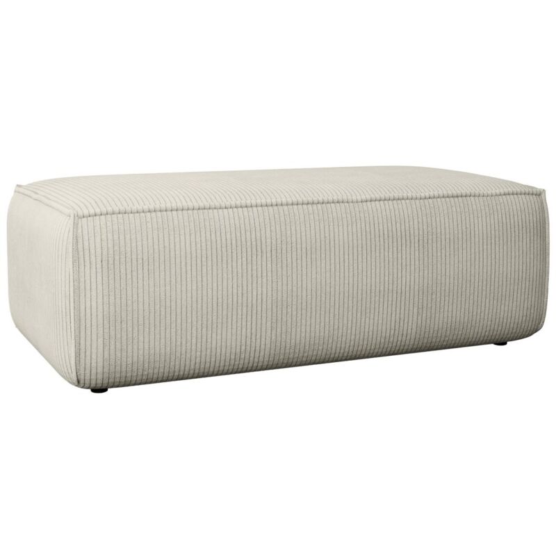 foto del prodotto vente unique pouf in velluto a coste beige amelia