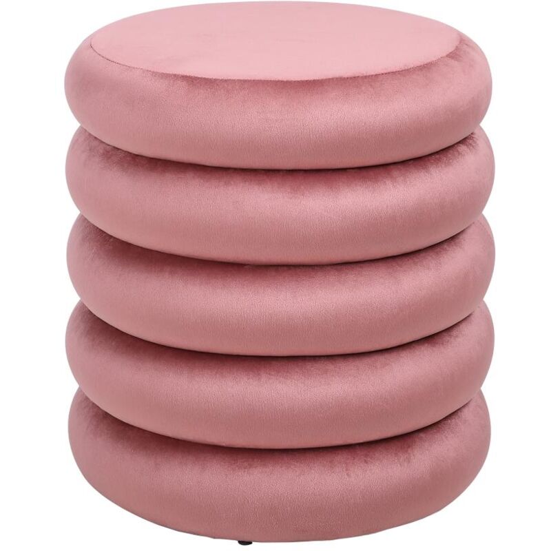 foto del prodotto vente unique pouf in velluto rosa ecambi