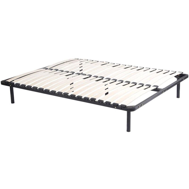 foto del prodotto vente unique rete a doghe 180 x 200 cm 2 x 19 doghe con piedi nero kalista di ysm e