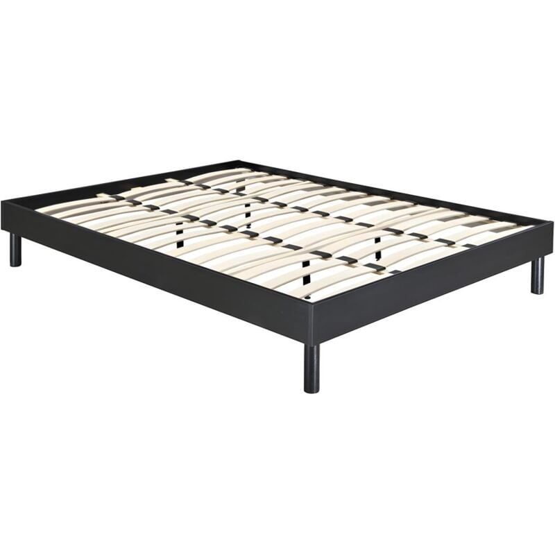 foto del prodotto vente unique rete a doghe 180 x 200 cm nero muchigan di ysm e