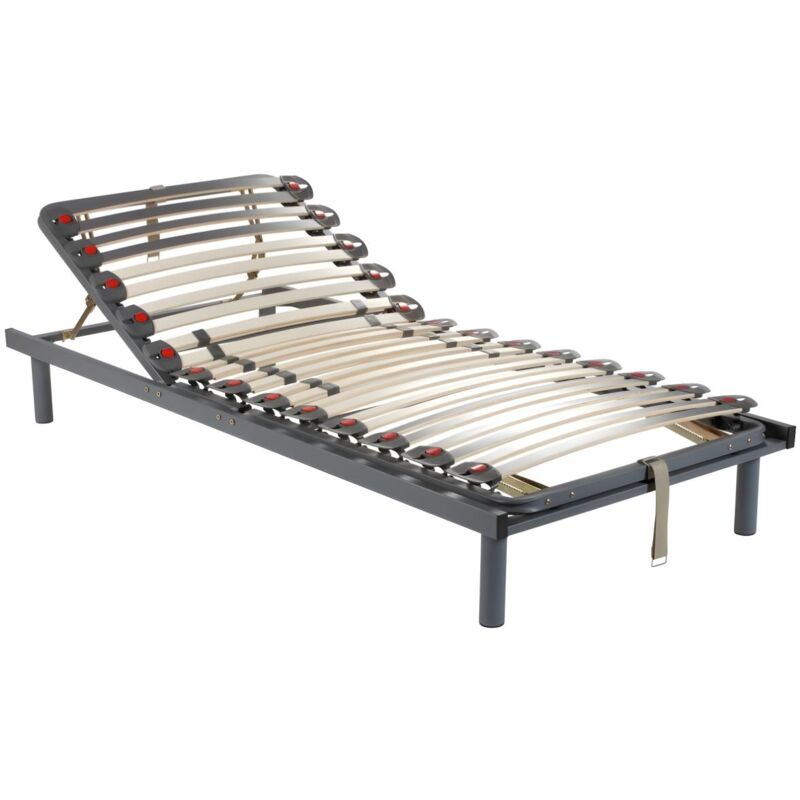 foto del prodotto vente-unique - rete relax montato su gambe cilindriche, 3 livelli, fissaggio regolabile con cursori - 80 x 200 cm