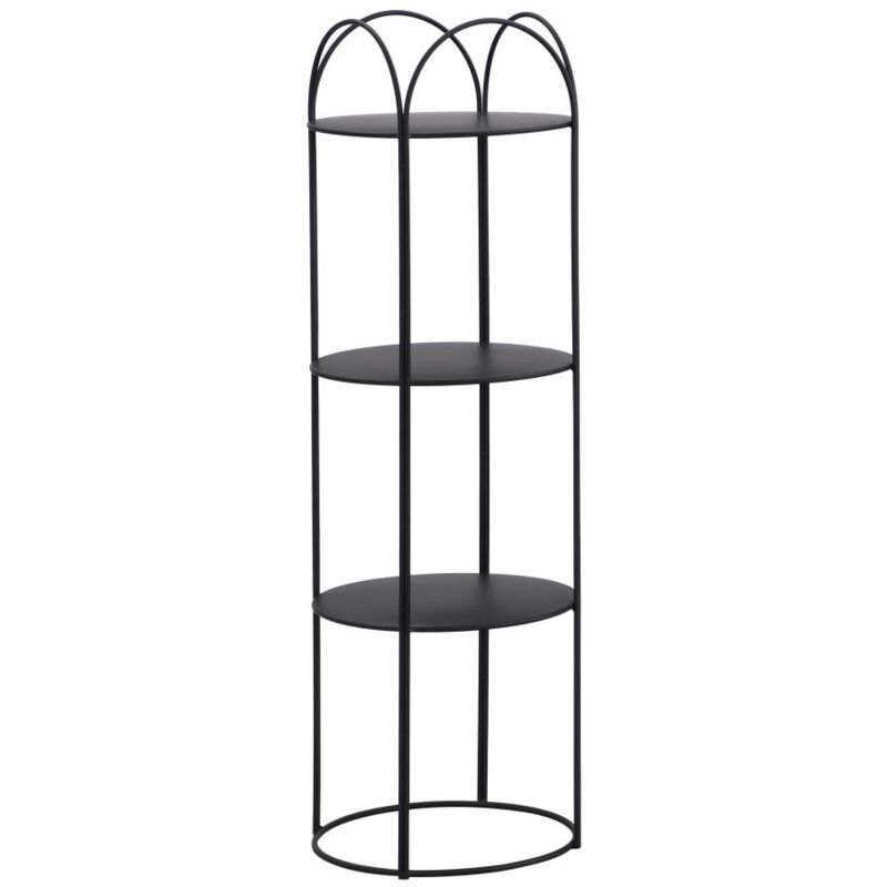 foto del prodotto vente unique scaffale 3 ripiani in metallo nero graziela
