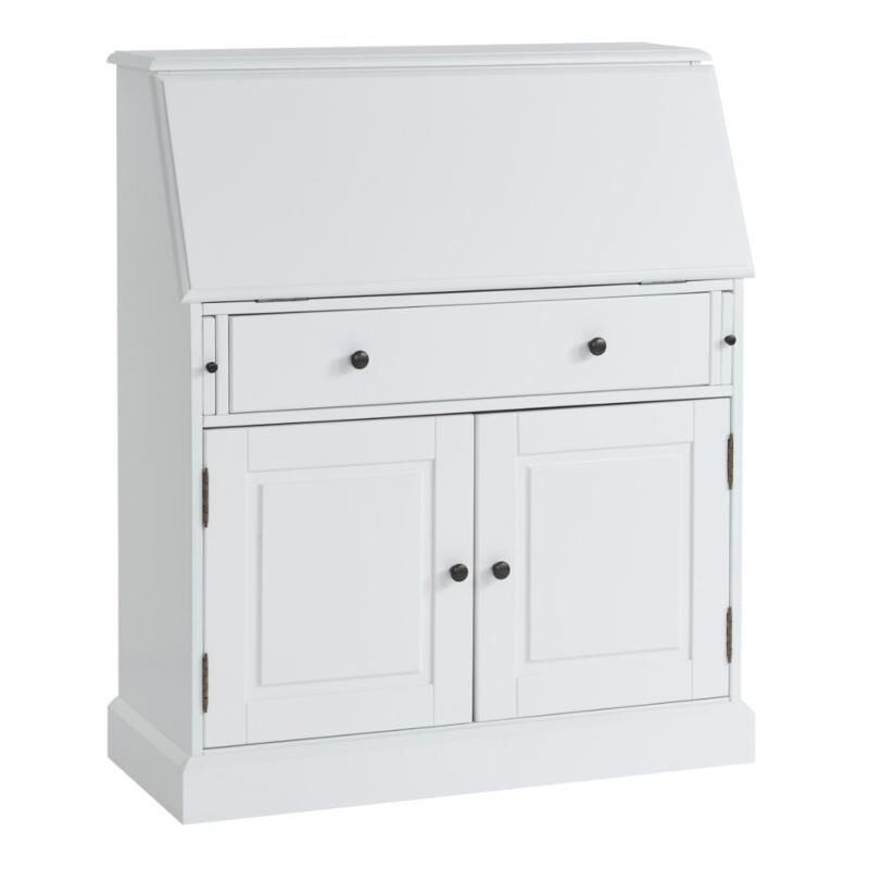 foto del prodotto vente unique scrittoio con cassetti in pino e mdf bianco cleore