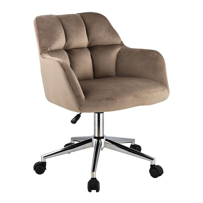 foto del prodotto vente-unique - sedia da ufficio altezza regolabile in velluto beige - pega