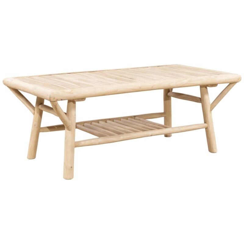 foto del prodotto vente unique tavolino da giardino rettangolare in teak l.120 cm naturale chiaro tulum di mylia
